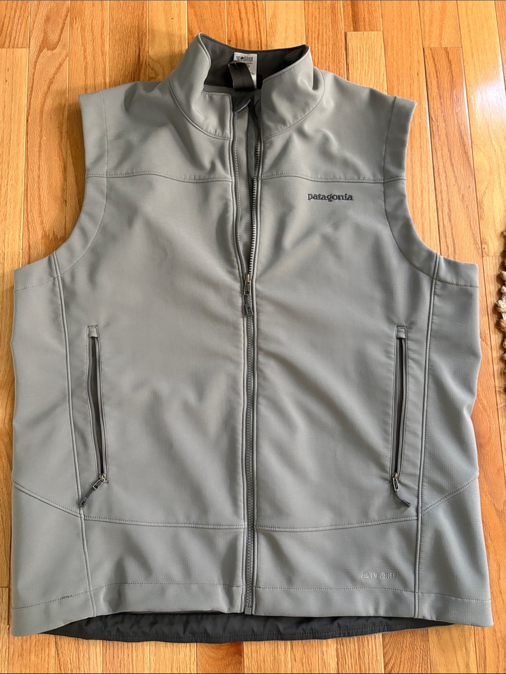 Patagonia Men's Gray Softshell Vest with Zippered Pockets